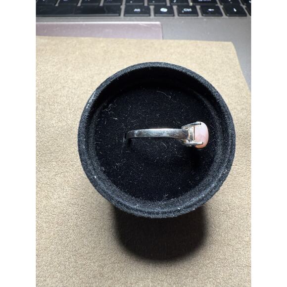 Sterling Silver Ring Pink Stone Oval Prong Setting Size 8 925 - Picture 5 of 11